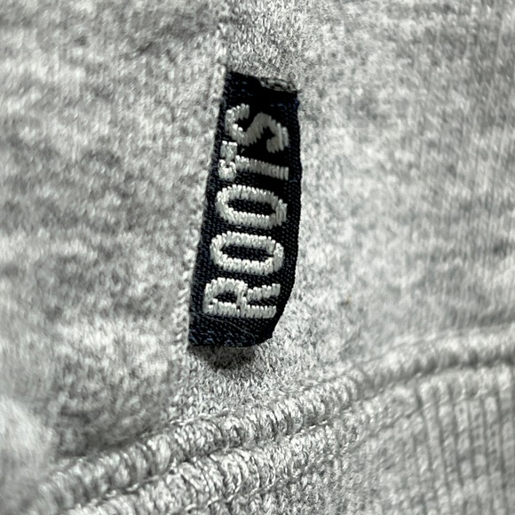 VTG 90s Roots Athletics SNL Hoodie XXL Gray Stitched DISTRESSED Thrashed Grunge - Picture 13 of 16